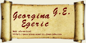 Georgina Egerić vizit kartica